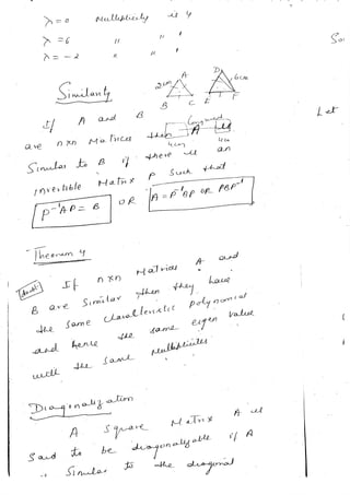 Diagonalization Linear Algebra Notes