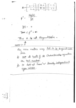 Diagonalization Linear Algebra Notes