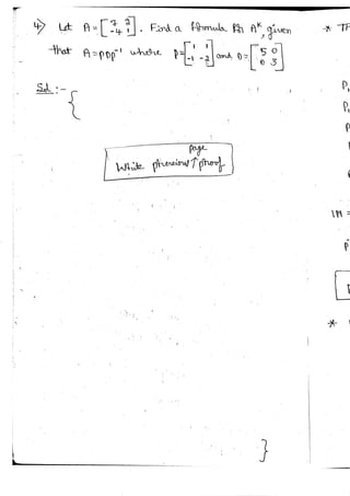 Diagonalization Linear Algebra Notes