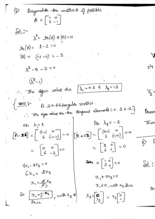 Diagonalization Linear Algebra Notes