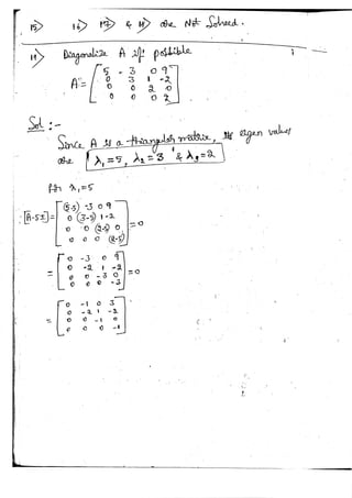 Diagonalization Linear Algebra Notes