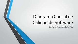 Diagrama Causal de
Calidad de Software
Gianfranco Alessandro Sullca Ortiz
 
