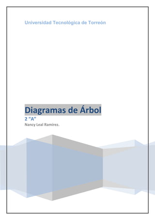 Universidad Tecnológica de Torreón




Diagramas de Árbol
2 “A”
Nancy Leal Ramírez.
 