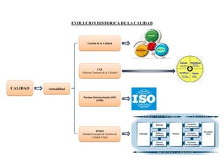Diagrama de bloques de la evolucion historica de la calidad | DOCX