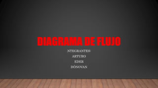 DIAGRAMA DE FLUJO
INTEGRANTES:
ARTURO
EDER
DÓNOVAN
 