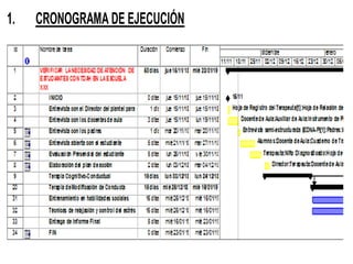 1. CRONOGRAMA DE EJECUCIÓN
 