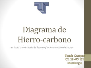 Diagrama de
Hierro-carbono
Instituto Universitario de Tecnología «Antonio José de Sucre»
 