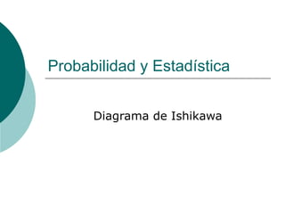 Probabilidad y Estadística Diagrama de Ishikawa 