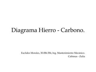 Diagrama Hierro - Carbono.
Euclides Morales, 30.086.584, Ing. Mantenimiento Mecánico.
Cabimas - Zulia
 