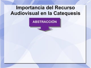 Importancia del Recurso Audiovisual en la Catequesis ABSTRACCIÓN ABSTRACCIÓN 