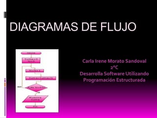 DIAGRAMAS DE FLUJO

          Carla Irene Morato Sandoval
                       2°C
         Desarrolla Software Utilizando
          Programación Estructurada
 