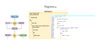Diagramas de flujo de control y sentencias en C++ | PPTX
