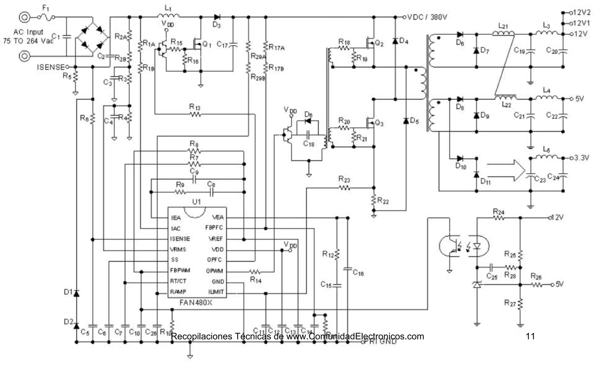 Diagramas de-fuentes-pc completo | PDF