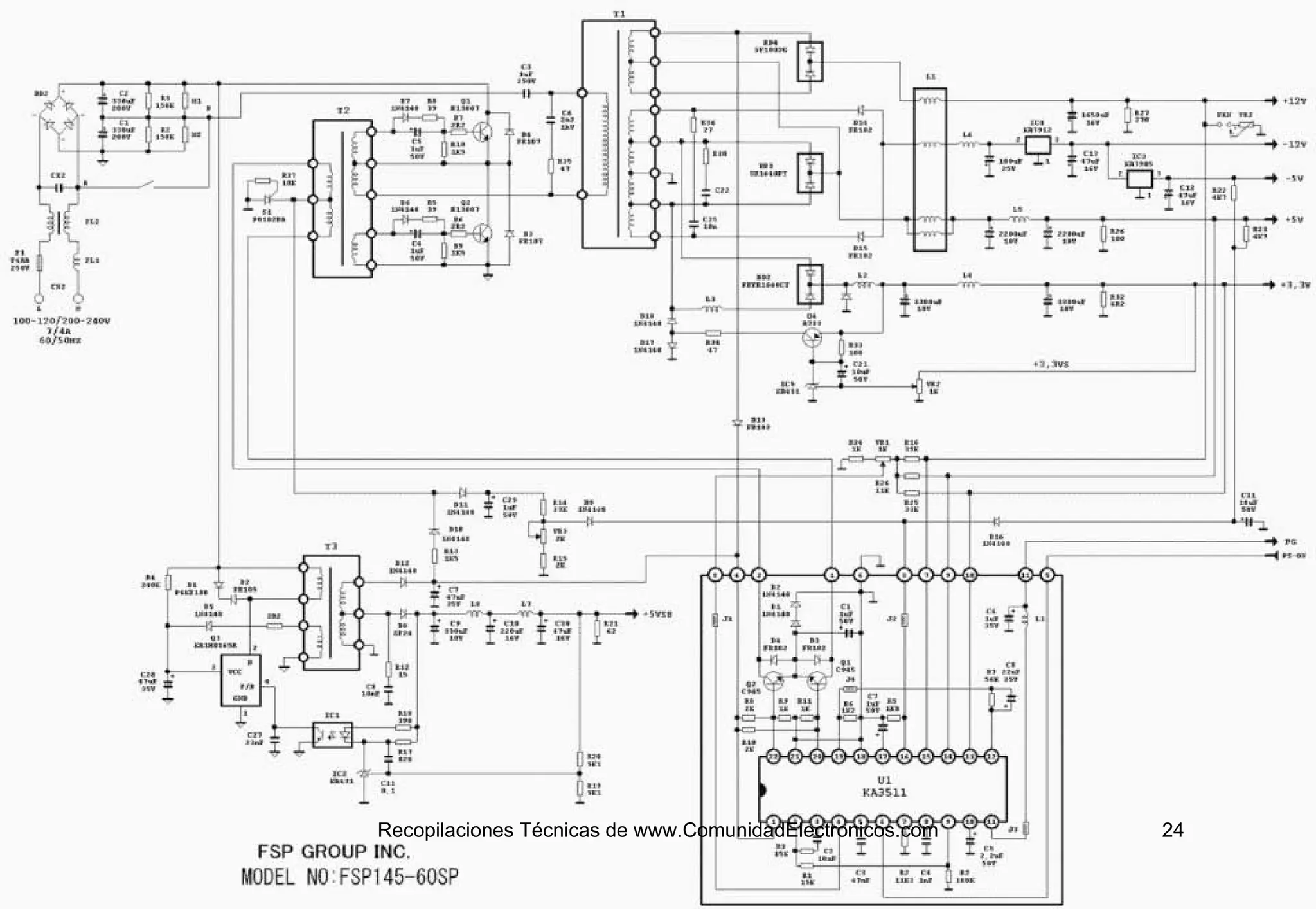 Diagramas de-fuentes-pc completo | PDF