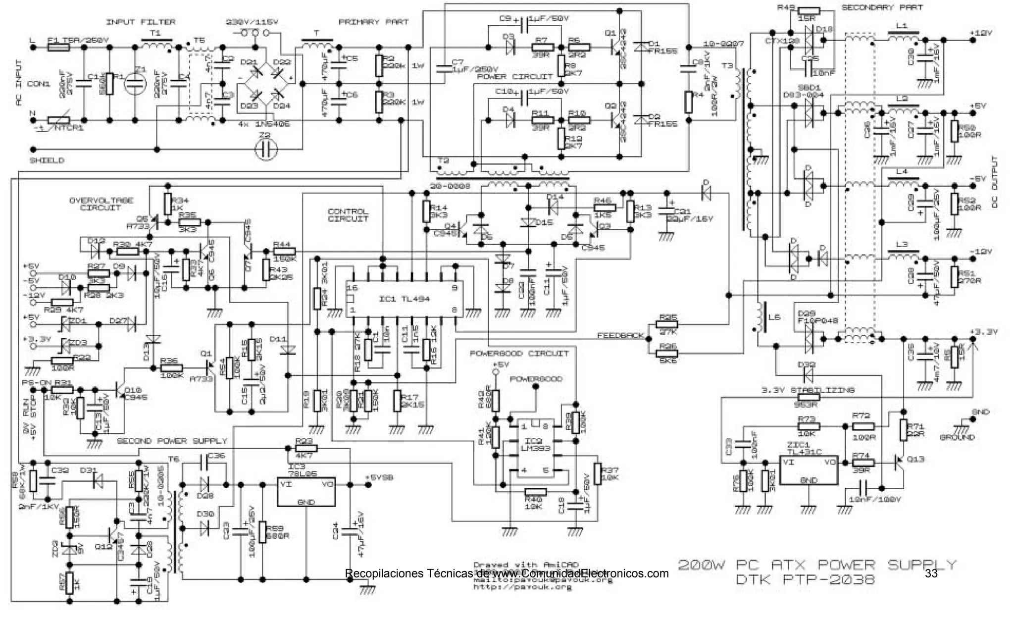 Diagramas de-fuentes-pc completo | PDF