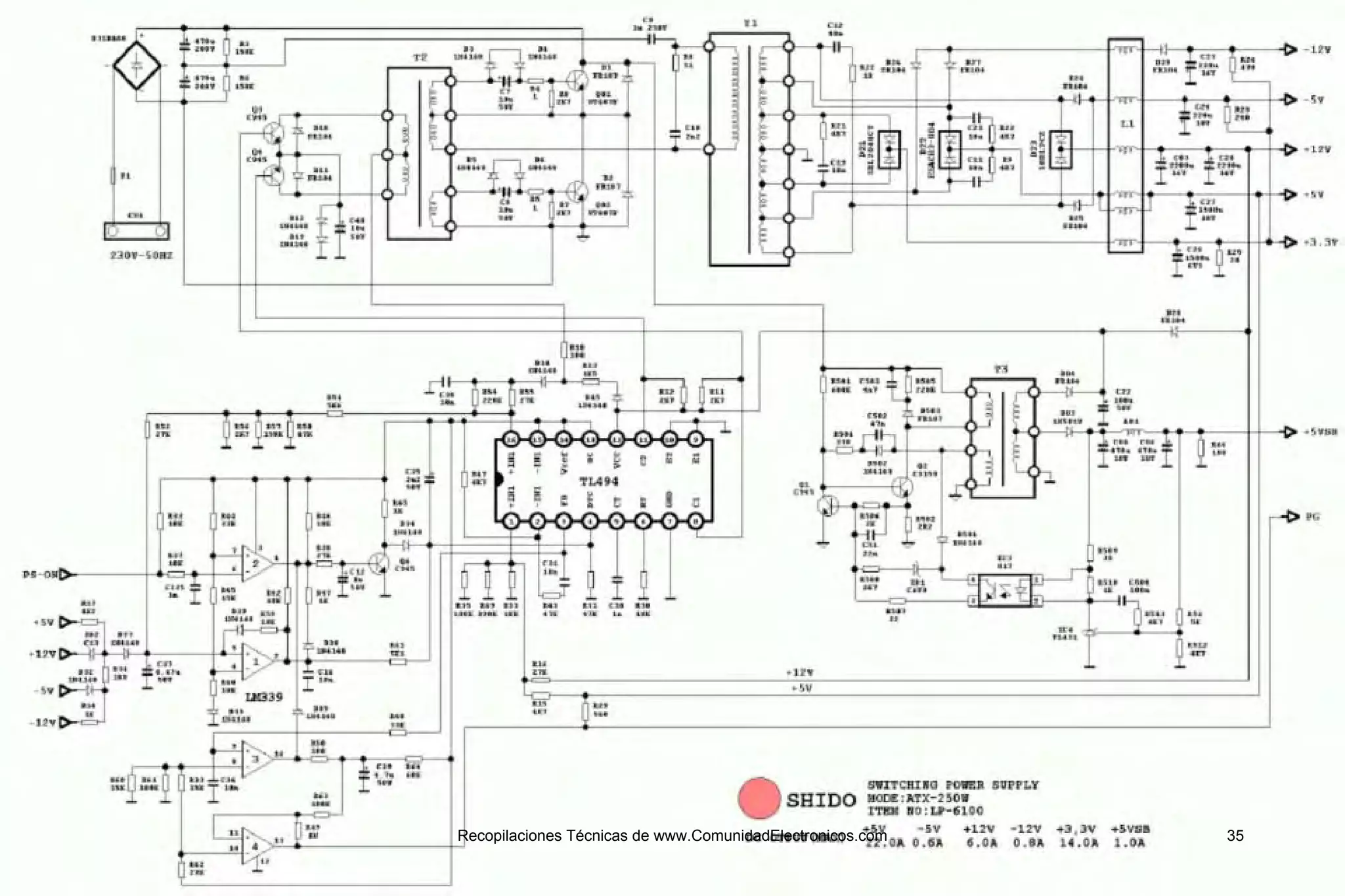 Diagramas de-fuentes-pc completo | PDF