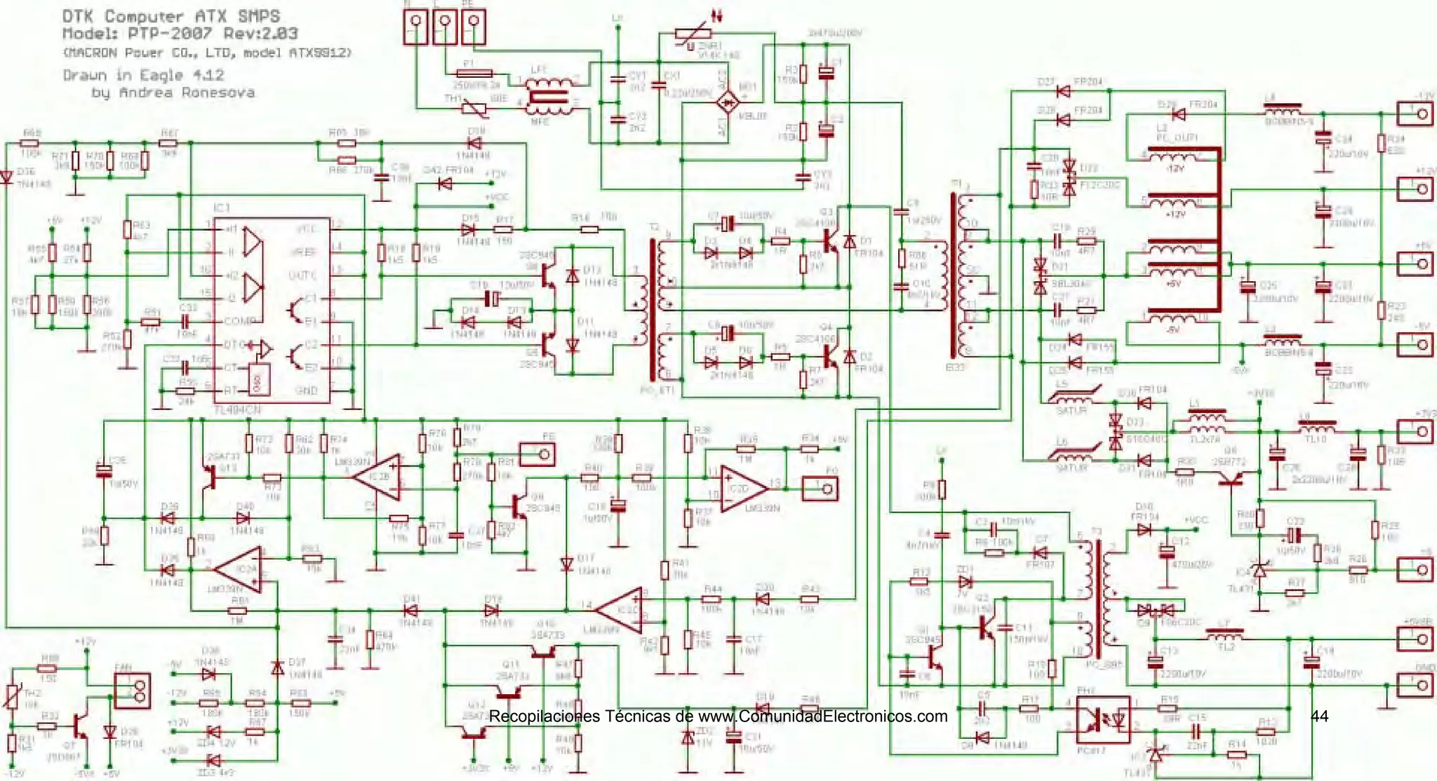 Diagramas de-fuentes-pc completo | PDF