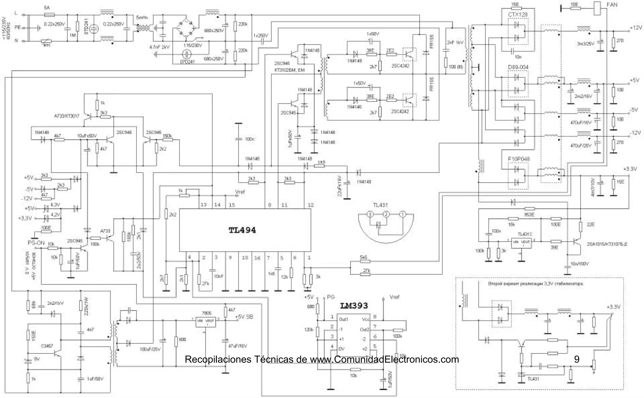Diagramas de-fuentes-pc completo | PDF