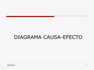 DIAGRAMA CAUSA-EFECTO 09/04/10 