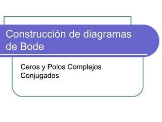 Construcción de diagramas  de Bode Ceros y Polos Complejos Conjugados 