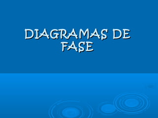 DIAGRAMAS DEDIAGRAMAS DE
FASEFASE
 