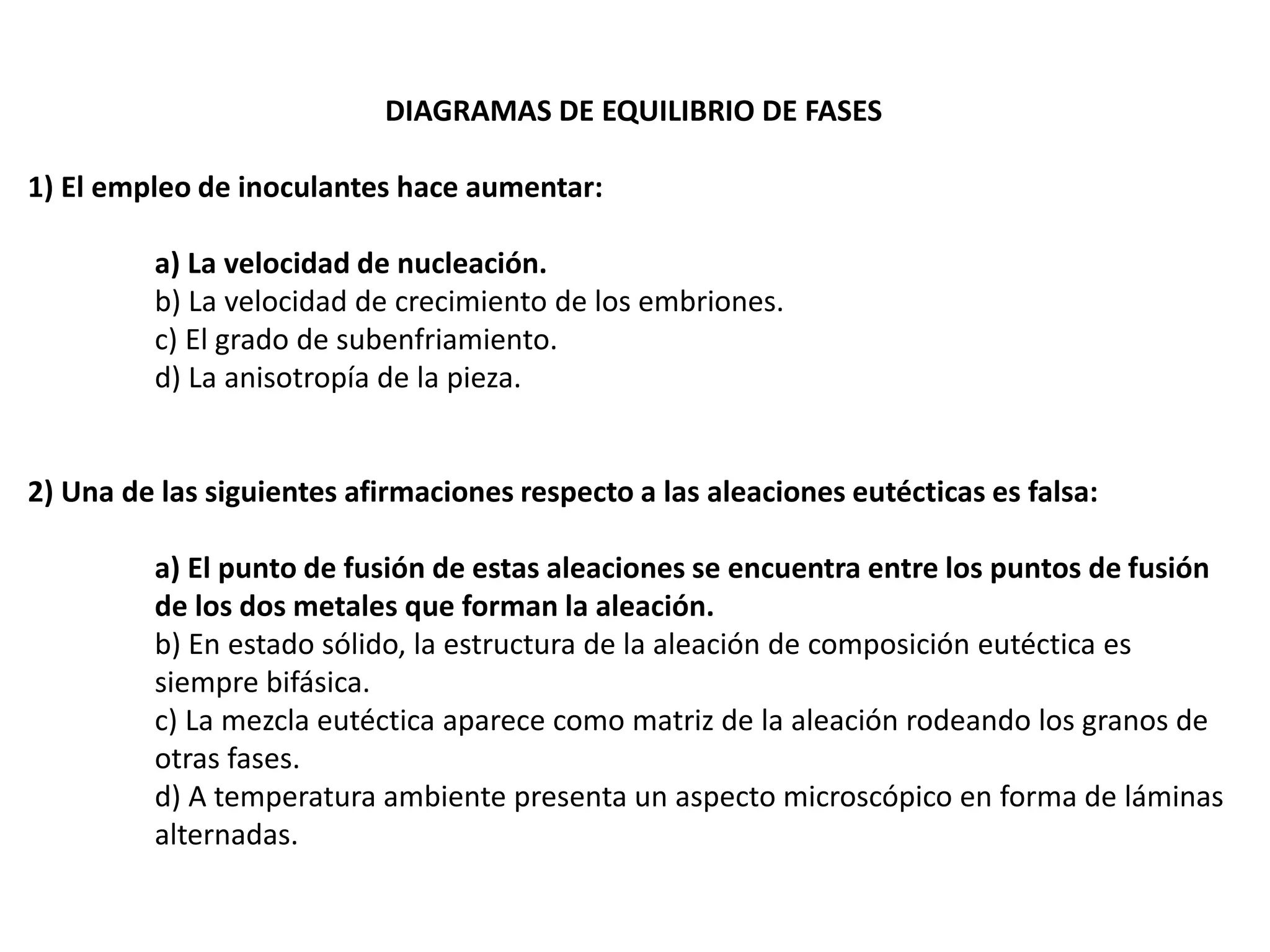 Diagramas de fases ejercicios y problemas | PPSX
