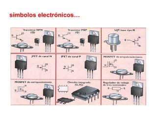 símbolos electrónicos…
 