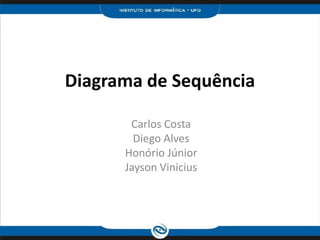 Diagrama de Sequência Carlos Costa Diego Alves Honório Júnior  Jayson Vinicius 
