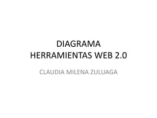 DIAGRAMA
HERRAMIENTAS WEB 2.0
 CLAUDIA MILENA ZULUAGA
 