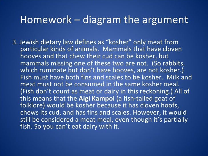 Arguments 4 homework
