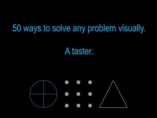 50 ways to solve any problem visually.

              A taster.
 