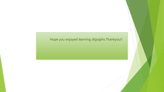 Hope you enjoyed learning digraphs.Thankyou!!
 