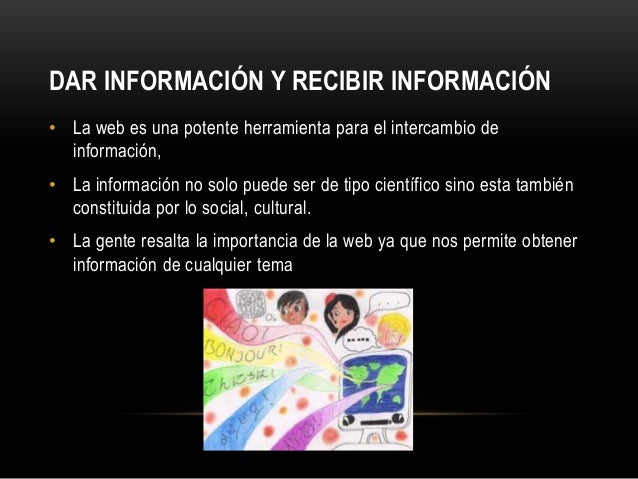 la web: dar y recibir la informacion