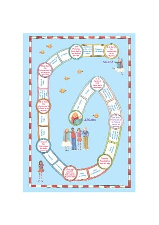 1895      ...de Historia                                  8 de Marzo.
                                                    1ª Vuelta al  a Paz y tiro                Pregunta               Día
                                                  Mundo dada por porque soy                  a tu abuela        Internacional
                                           te      una Mujer en       capaz                                         de las
                                        uen
                                    El P             Bicicleta.                                                    Mujeres
                              la
                           de
                        ulo stad
                      rc i
                    Cí Am                                                                                  SALIDA
    24 de Mayo.
        Día
  Internacional de
    las Mujeres
     por la Paz.

                                                                                             31 de
   Cambia de




                                                                                           Agosto de
     Roles




                                                                                             1970.
                                                                                           Nace María
                                                                                           Montessori




                                                                                                        ...d go y gos.
                                                                                                           jue s ru
                                                                                                            e V tir
                                                                                 os
  beso y tiro
  ...de Paz a

  porque te




                                                                                                              má
                                                                               eg




                                                                                                               iole o si
      beso.




                                                                             Ju




                                                                                                                   nci n
                                                                                                                     e


                                                                                                                      aa
                                                                                                                         ..
                                                                         n
                                                                      ció




  28 de Mayo.
                                                                   Can




                                                                                                                    ¿Es
       Día




                                                                                                                       to e
                                                                                                                        ¿Un eso.
                                                               le-




                                                                                                                        bes é?
Internacional de
                                                                                                                         Un
                                                            Bai




                                                                                                                           s un
                                                                                                                            o?
 la Salud de las

                                                                                                                             qu
                                                                                                                             B
    Mujeres


                                                                                                                             Día
    Cambio de




                                                                                                                          Int. de la
      Ropa.




                                                                             LLEGADA                                   Eliminación de
                                                                                                                        la Violencia
                                                                                                                         contra las
                                                                                                                          Mujeres
    Diseña tu




                                                                                                                      ...de Tareas
      Ropa.




                                                                                                                       tiro porque
                                                                                                                       Semillero
                                                                                                                          quiero

                                                                                                                                 y
                                                                                                                                   a




  5 de Junio.
      Día
 Internacional
                                                                                                                     I
                                                                                                                     Tare ica
                                                                                                                      dent




   del Medio
   Ambiente
                                                                                                                         as.
                                                                                                                          if
                         .
                       ro
                   ille
                 em




                                                                                                     Tooodos,
                S




                                                                                                   Tooodos los
                                                                                                   días del Año
                                     te
                                   Ar
                                 cl
                               ci
                             Re




                                           14 de Sept.                                         N
                                                                                           Des udo.
                                            de 1995.                                          enr
                                                                                                 eda
                                           Conferencia             Clase.             el
                                          Mundial de las         Decora tu
                                          Mujeres. Pekín.
 