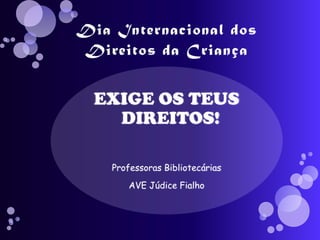 Dia internacional dos direitos da criança