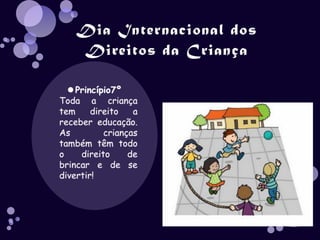 Dia internacional dos direitos da criança