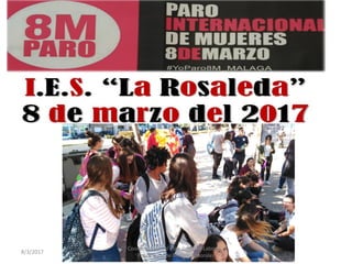 8/3/2017
Coordinadora del Plan de Salud Laboral y
Prevención de Riesgos Laborales
 
