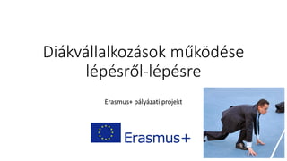 Diákvállalkozások működése
lépésről-lépésre
Erasmus+ pályázati projekt
 