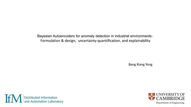 Bayesian Autoencoders for anomaly detection in industrial environments ...