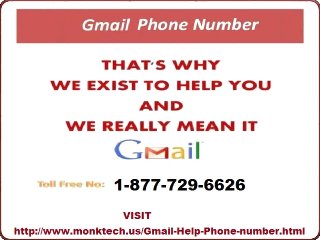 Dial 1-877-729-6626 Gmail Toll Free Number for recover Gmail login hassle