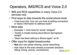 Voice 2.0 and IMS Applications