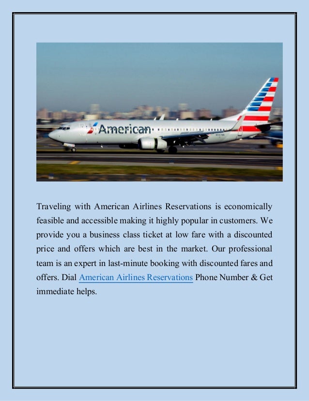 Dial American Airlines Reservations Help Desk Number Instant Help