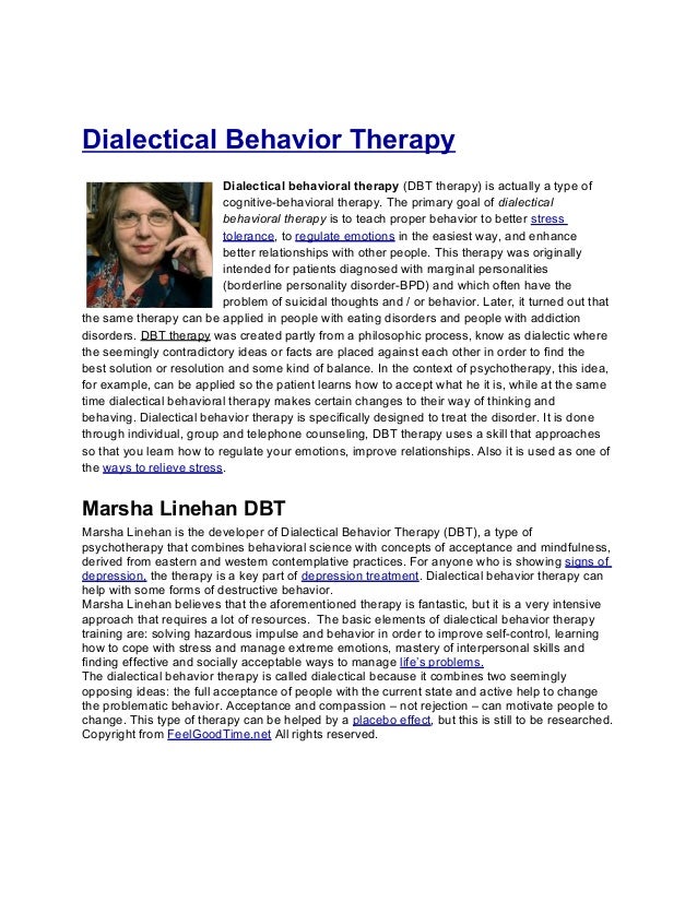 Dr Young Uses Dialectical Behavior Therapy