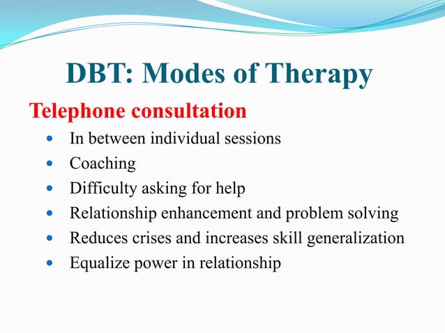 Dialectical behavior therapy (2) | PPTX