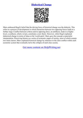 Dialectical Essay | PDF