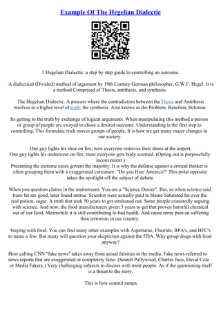 Dialectical Essay | PDF