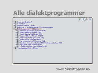 Alle dialektprogrammer 