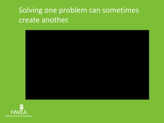 Solving one problem can sometimes 
create another. 
 
