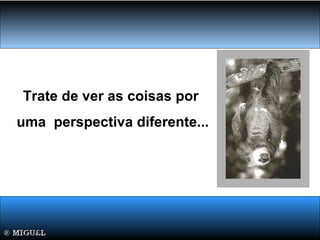 Trate de ver as coisas por
uma perspectiva diferente...
 