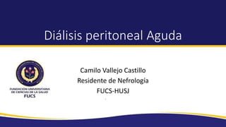 Diálisis peritoneal Aguda
Camilo Vallejo Castillo
Residente de Nefrología
FUCS-HUSJ
 